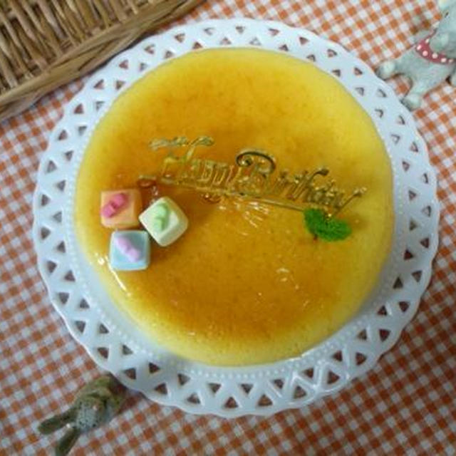 お誕生日でチーズケーキ作りました！