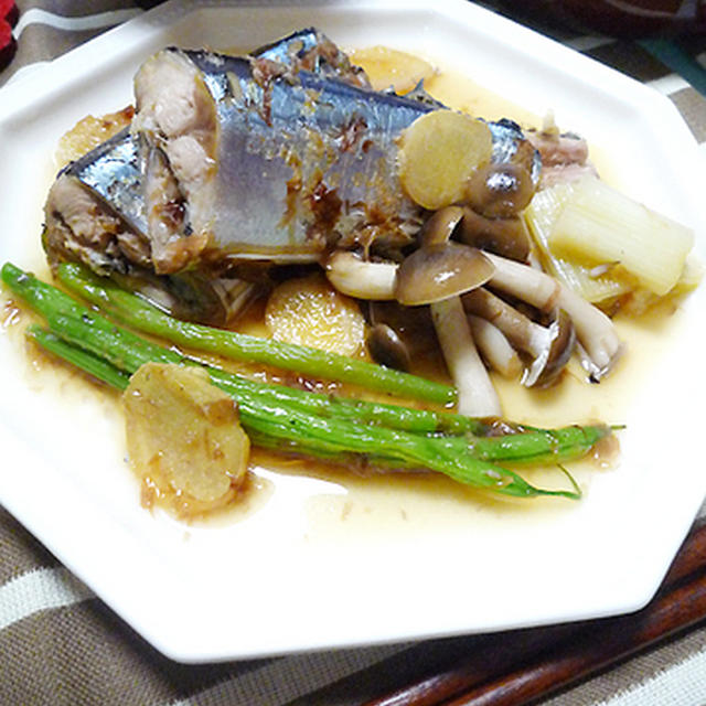 お酢でさっぱーり♪秋刀魚の生姜煮（献立・魚）