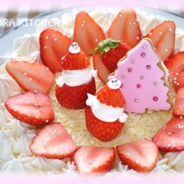 いちごサンタのスノークリスマスケーキ By ユキコタロウさん レシピブログ 料理ブログのレシピ満載