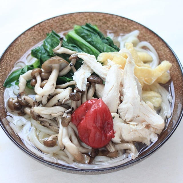 暑い夏にぴったり！レシピ「梅干しでさっぱり ぶっかけ稲庭風うどん」♪