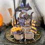 【手作りお菓子】ハロウィンのロールケーキタワーとジャックオランタン