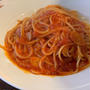 カプリチョーザのトマトとニンニクのスパゲッティーとっても美味いです。