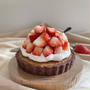 うちの定番おやつ♥クッキー生地で作る🍓いちごもりもりタルト【いちごタルト】