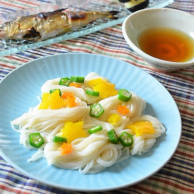 七夕に寄せて、天の川そうめん♪