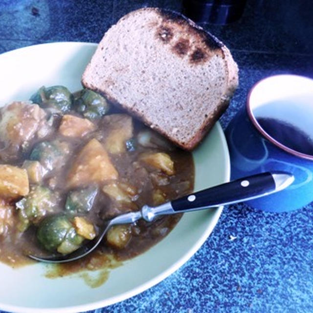 停電だ～～  圧力鍋で野菜カレー 