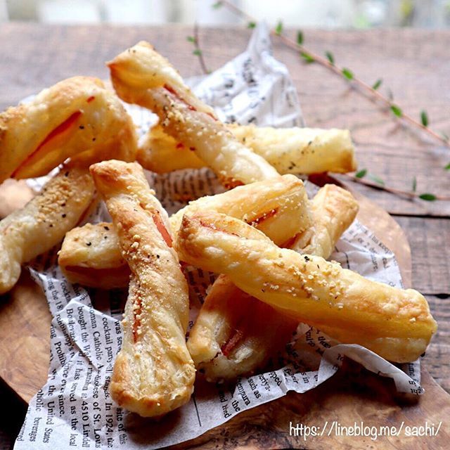 スティックベーコンチーズパイ♡【#簡単レシピ#おつまみ】