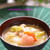 鶏肉と紅白野菜で西京味噌仕立てのお雑煮