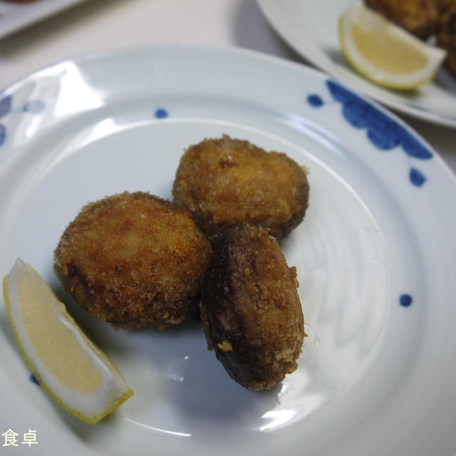 椎茸肉詰めフライ♪