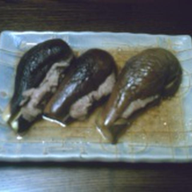 【なすと豚肉の含め煮】