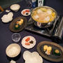 白菜と豚肉のミルフィーユ鍋の夜ごはん