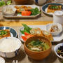 オクラの豚肉巻きフライと厚揚げの味噌焼き