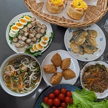 ベーコンタルタルミモザパン作り★食事会(*^▽^*)　②