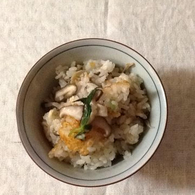 来週はきのこの炊き込み御飯