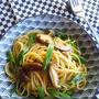 九条葱と椎茸の和風パスタ