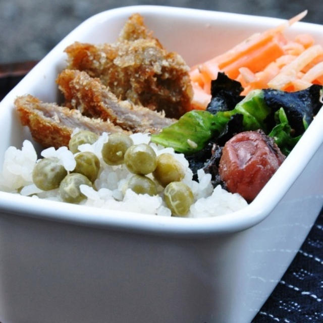 豆ごはん弁当。