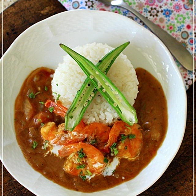 エビとトマトのカレー
