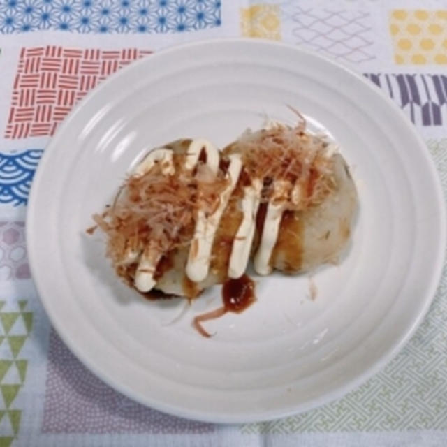 誘惑のふりかけ牛ブタで作る！お好み焼き風じゃがいももち