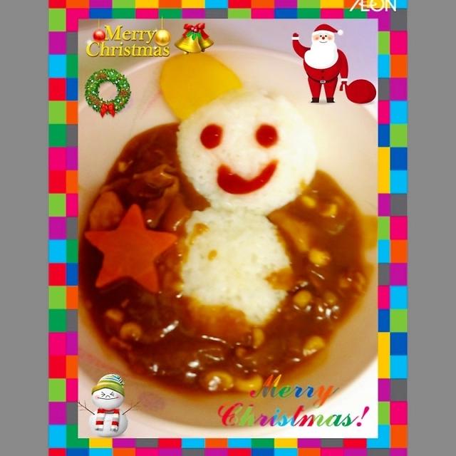 雪だるま♪デコカレー☆