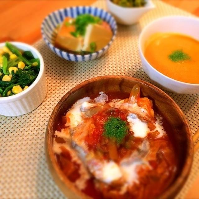 夜は牛ハラミとキャベツのトマト煮込み 3人家族食費1万7千円台のごはん By なおちさん レシピブログ 料理ブログのレシピ満載