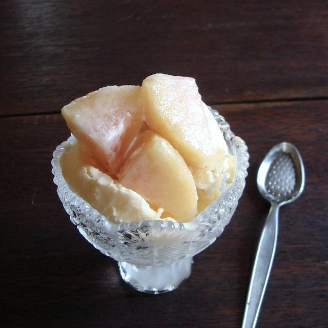 桃のおいしい食べ方「桃バニラ」