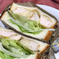 【サンドイッチ】子供大好き☆ガーリックマジック！☆チキンとレタスのサンドイッチ