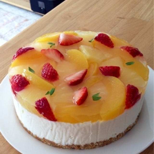レアチーズケーキ(フルーツゼリーのせ) by kubotaさん | レシピブログ 