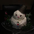 いきなりいちごムースでスノーマンのクリスマスケーキ作ってみました～♪