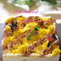 記念日に♡カボチャのレアチーズを米粉スポンジで包んだハロウィンケーキ！