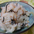 5分☆　しっとりほくほく長芋の梅海苔サラダ