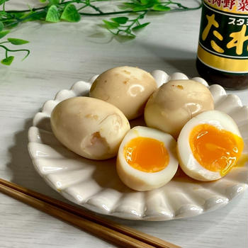 【KNKスタミナ源たれ使い切りチャレンジ7日目】スタミナ源たれの味つけ卵