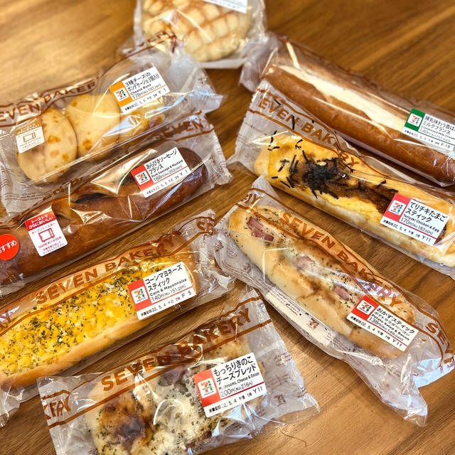 買い過ぎなセブンパンで朝ごはん