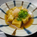 今日は食感☆高野豆腐の揚げ煮　c/w 寿司ネタ。