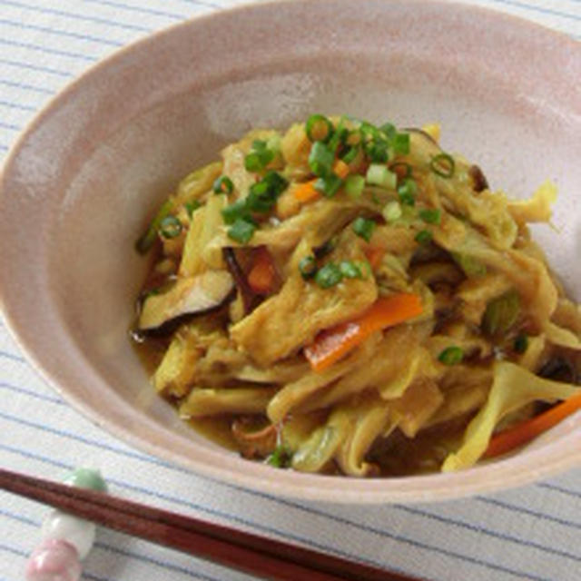 ダブルの旨味を利かせて♪切干大根の和風カレーとろみ煮