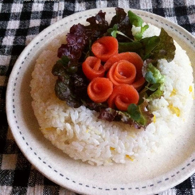 くるくるサーモンのレモン酢飯の朝ごはん