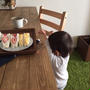 朝ごはん。生クリームサンド&たまごサンド。