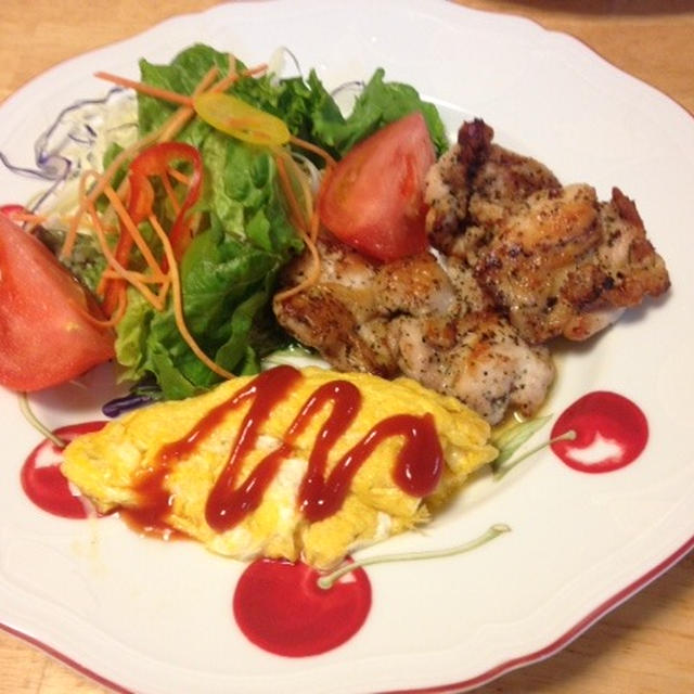 昨夜は鶏のバジルソテーなど～