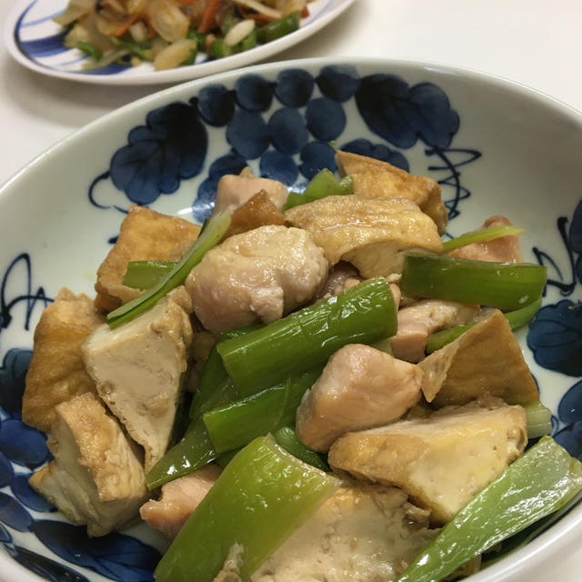カサマシ料理☆厚揚げ鶏胸肉小松菜