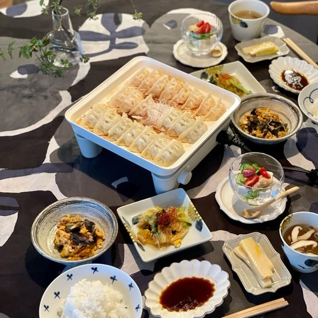 「abien MAGIC GRILL S 」卓上で熱々ぎょうざの夜ごはん