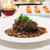 牛こまぎれ肉のステーキ！　マッシュルームソース