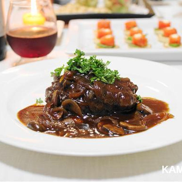 牛こまぎれ肉のステーキ マッシュルームソース By かめ代 さん レシピブログ 料理ブログのレシピ満載