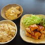 ４月１４日の夕飯　***　鶏照り　と　筍ご飯　***