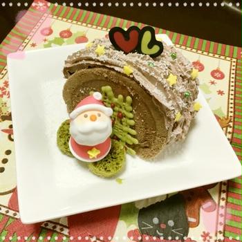 卵なしロールケーキでクリスマスパーティー☆