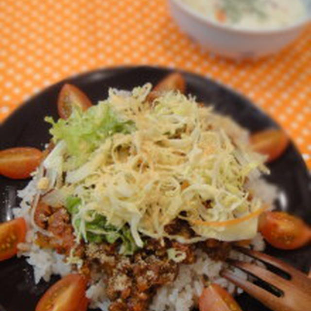カフェ飯★ミートソースごはんセット(ミルクシチュー）