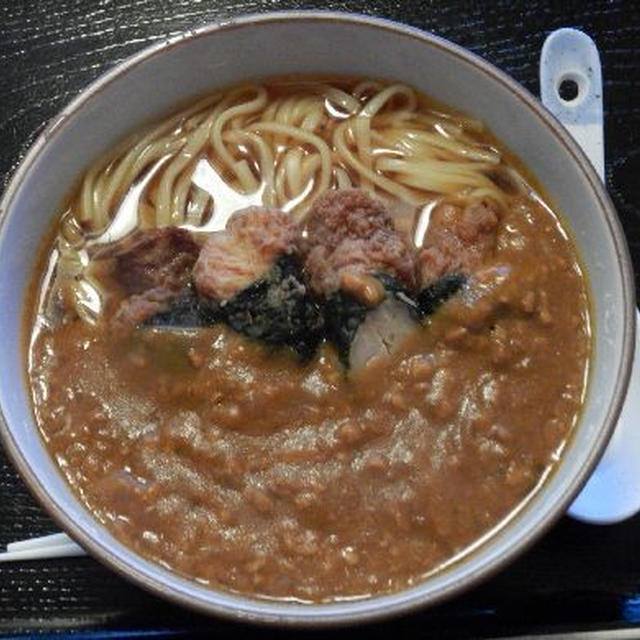 唐揚げキーマカレーらーめん