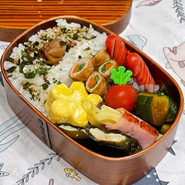 【お弁当】うっかり!!!!!タイマーかけ忘れてしわしわになった…｡