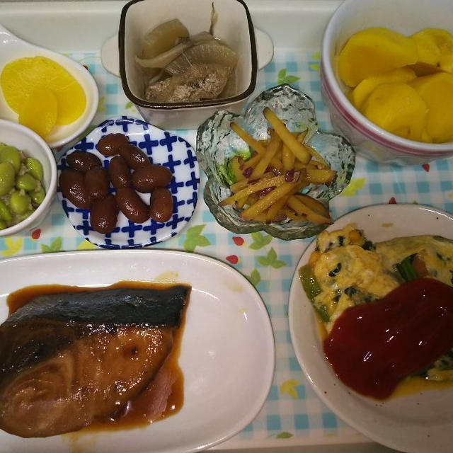 ブリの照り焼き～☆(●´ω｀●)