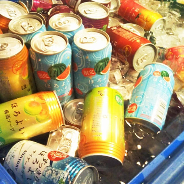 お友だちと「ほろよい」×「アイスの実」を使った夏の酒フェスに行ったよ