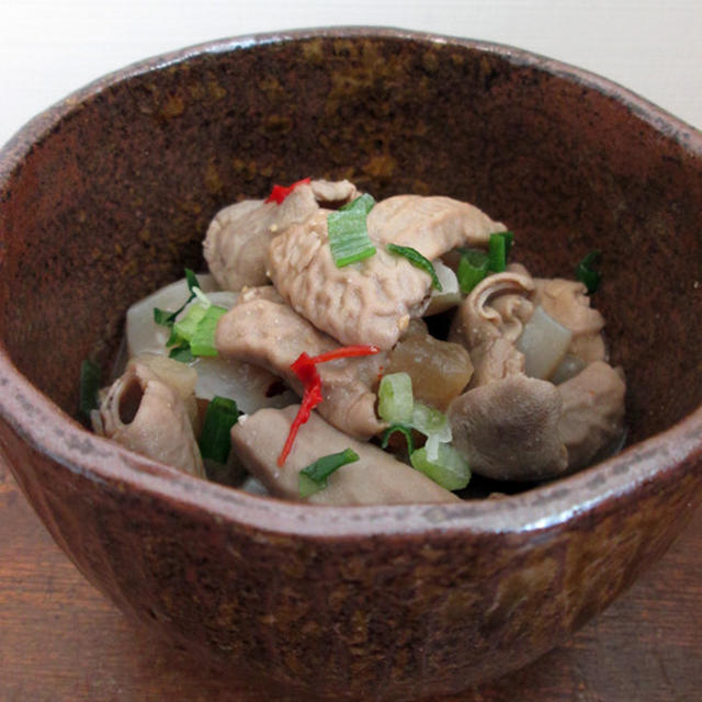  台湾の【 豚の小腸 de どて焼き 】 作った〜 ★  豚小腸の臭みとり実験
