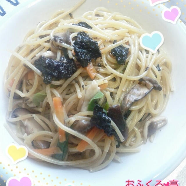 黒ばら海苔のパスタのれしぴ