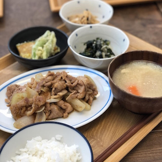 豚の生姜焼き定食@ゆめママキッチン(長野市)